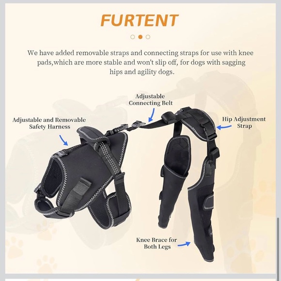 Dog Knee Brace for Torn Acl Hind Legs - Provides Joint Protection XL - Picture 4 of 14